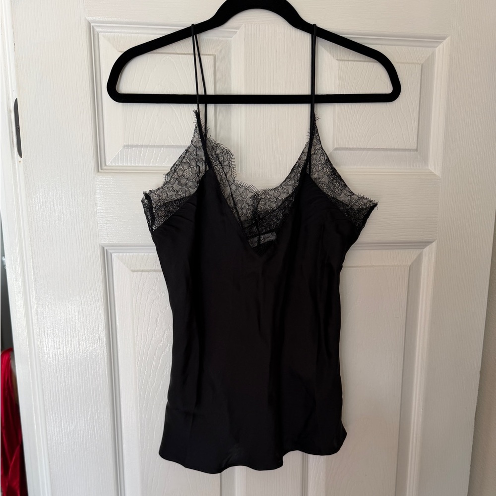 Black lace cami